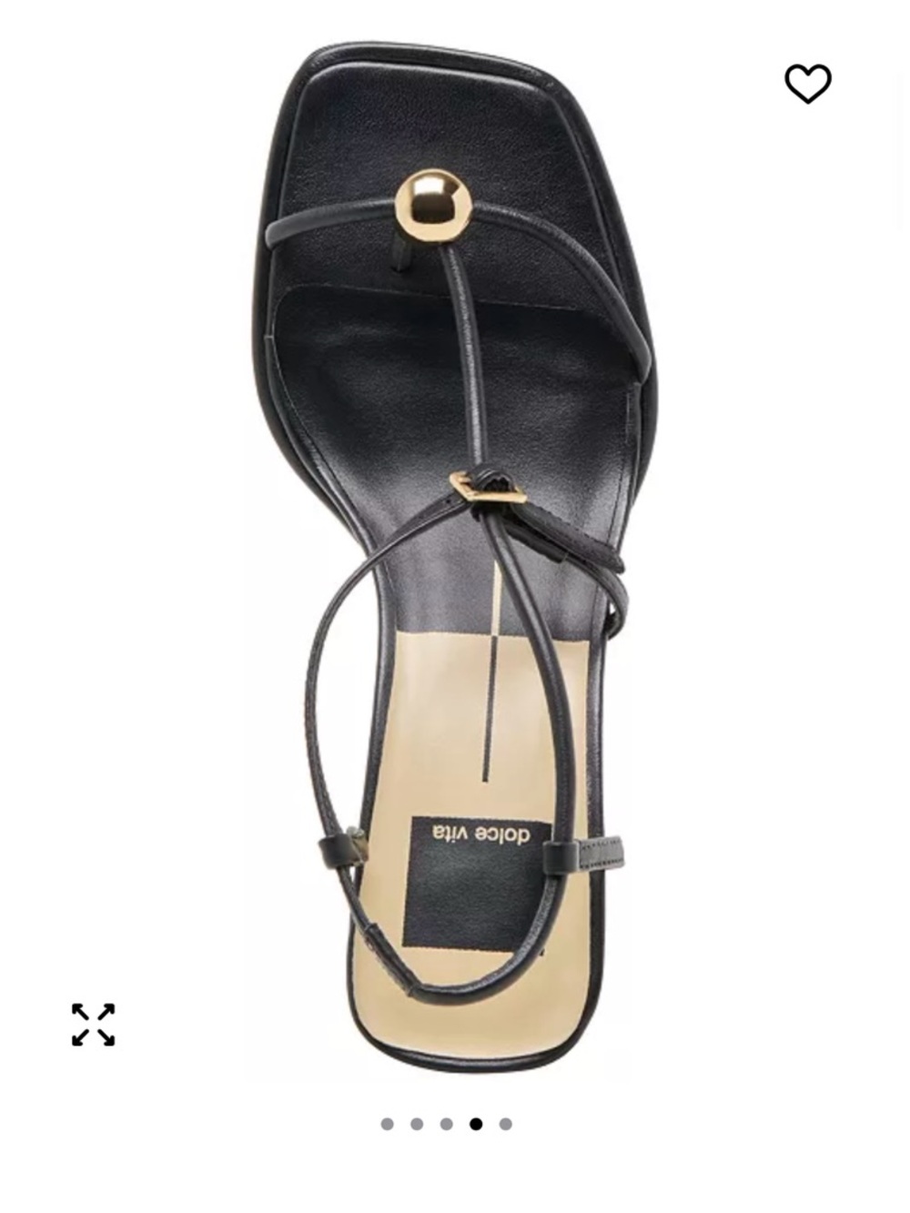 Dolce Vita Black Sandal with Gold Accent